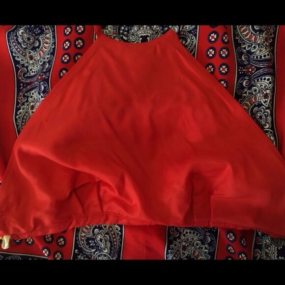 Vintage S. Howard Hirsh Geo Pattern Halter Maxi Dress - Picture 6 of 8